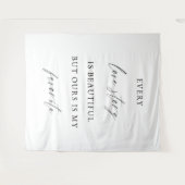 Minimalistisches Hochzeitsbanner  Wandteppich (Vorderseite (Horizontal))