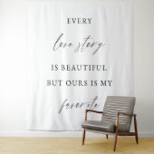 Minimalistisches Hochzeitsbanner  Wandteppich (Beispiel)