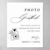 Minimalistisches Hochzeitsbuch Foto Gästebuch (Vorne)