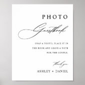 Minimalistisches Hochzeitsbuch Foto Gästebuch (Vorne)