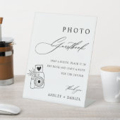 Minimalistisches Hochzeitsbuch Foto Sockelschild (In SItu)