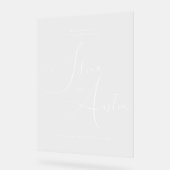 Minimalistisches Hochzeitseglement Akryllische Beg Acrylschild (Winkel)