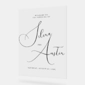 Minimalistisches Hochzeitseglement Akryllische Beg Acrylschild (Winkel)