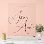 Minimalistisches Hochzeitseglement Akryllische Beg Acrylschild (Hochzeit)