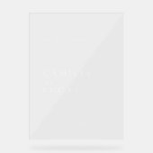 Minimalistisches Hochzeitseglement Akryllische Beg Acrylschild (Vorderseite)