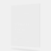 Minimalistisches Hochzeitseglement Akryllische Beg Acrylschild (Winkel)