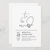 Minimalistisches Hochzeitsessen Probe Einladung (Vorne/Hinten)