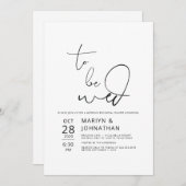 Minimalistisches Hochzeitsessen Probe Einladung (Vorne/Hinten)