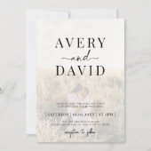 Minimalistisches HochzeitsFoto Einladung (Vorderseite)