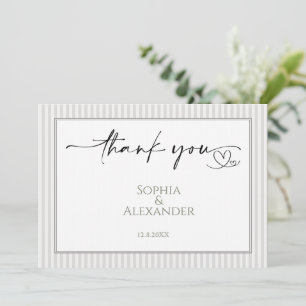 Minimalistisches Hochzeitsgeschenk Dankeskarte