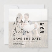 Minimalistisches Hochzeitsheim-Foto Overlay Simple Save The Date (Vorderseite)