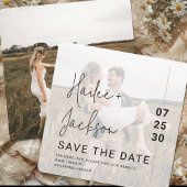Minimalistisches Hochzeitsheim-Foto Overlay Simple Save The Date