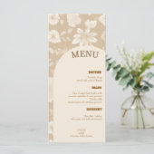 Minimalistisches Hochzeitsmenü (Stehend Vorderseite)