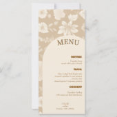 Minimalistisches Hochzeitsmenü (Vorderseite)