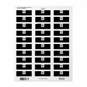 Minimalistisches Hochzeitsmonogramm Schwarz (Vorne)