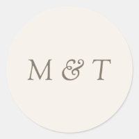 Minimalistisches Hochzeitsmonogramm-Umschlag-Siege