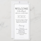 Minimalistisches Hochzeitsprogramm (Vorderseite)