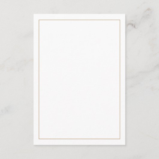Minimalistisches Hochzeitsprogramm Begleitkarte (Rückseite)
