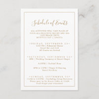 Minimalistisches Hochzeitsprogramm