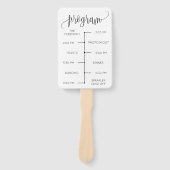 Minimalistisches Hochzeitsprogramm Fächer (Vorderseite)