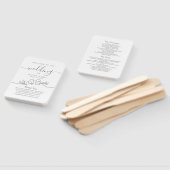 Minimalistisches Hochzeitsprogramm Fächer (Non-assembled)