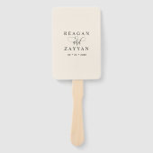 Minimalistisches Hochzeitsprogramm für Elfenbein Fächer (Vorderseite)