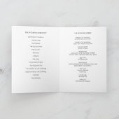 Minimalistisches Hochzeitsprogramm für Kalligrafie Programm (Innenseite)