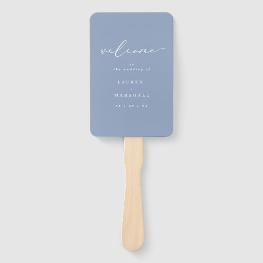 Minimalistisches Hochzeitsprogramm für kalligraphi Fächer (Vorderseite)