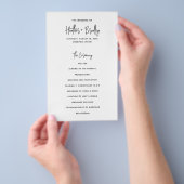 Minimalistisches Hochzeitsprogramm für Schwarz und (Handgriff)