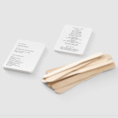 Minimalistisches Hochzeitsprogramm für Schwarz und Fächer (Non-assembled)