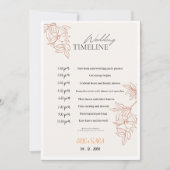 Minimalistisches Hochzeitsprogramm in Beige & Einf Einladung (Vorderseite)