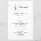 Minimalistisches Hochzeitsprogramm mit klassischer (Vorderseite)