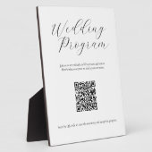 Minimalistisches Hochzeitsprogramm mit QR-Code Fotoplatte (Seite)