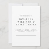 Minimalistisches Hochzeitsprogramm - Moderne 12x18 (Vorderseite)