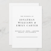 Minimalistisches Hochzeitsprogramm - Moderne 12x18 (Vorne/Hinten)