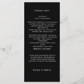 Minimalistisches Hochzeitsprogramm - Moderne Elega Programm (Rückseite)