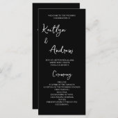 Minimalistisches Hochzeitsprogramm - Moderne Elega Programm (Vorne/Hinten)