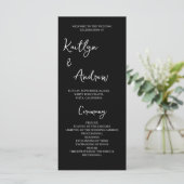 Minimalistisches Hochzeitsprogramm - Moderne Elega Programm (Stehend Vorderseite)