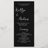 Minimalistisches Hochzeitsprogramm - Moderne Elega Programm (Vorderseite)