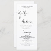 Minimalistisches Hochzeitsprogramm - Moderne Elega Programm (Vorne/Hinten)