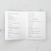Minimalistisches Hochzeitsprogramm Programm (Innenseite)