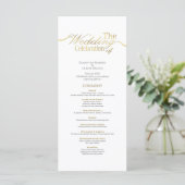 Minimalistisches Hochzeitsprogramm Programm (Stehend Vorderseite)