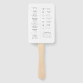Minimalistisches Hochzeitsprogramm (Set von 10) Ha Fächer (Rückseite)