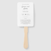 Minimalistisches Hochzeitsprogramm (Set von 10) Ha Fächer (Vorderseite)