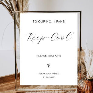 Minimalistisches Hochzeitsprogramm: Unsere Fans de Poster