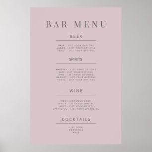 Minimalistisches Hochzeitsschild Poster Soft Beige