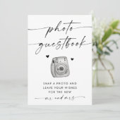 Minimalistisches Hochzeitssegment Foto Einladung (Stehend Vorderseite)