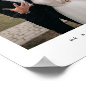 Minimalistisches Hochzeitssemble Foto Mr & Mrs Cus Poster (Ecke)