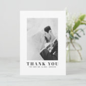 Minimalistisches Hochzeitsskiosk - Foto Vielen Dan Dankeskarte (Stehend Vorderseite)