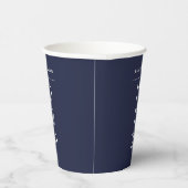 Minimalistisches Hochzeitssonderdatum für Navy Blu Pappbecher (Rechts)